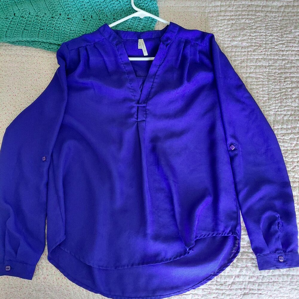 Royal blue blouse